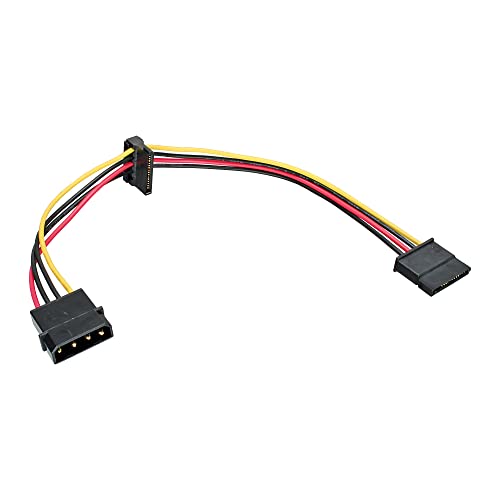 InLine 29672C Strom Kabel intern, 1x 13,34cm (5,25") an 2x 15pol SATA, 0,3m von InLine