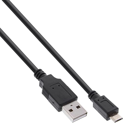 InLine 31710Q Micro-USB 2.0 Kabel, Schnellladekabel, USB-A Stecker an Micro-B Stecker, schwarz, 1m von InLine