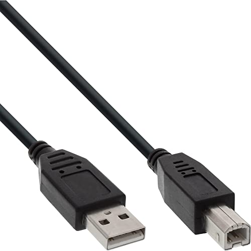 InLine 34511X USB 2.0 Kabel, A an B, schwarz, 1m von InLine