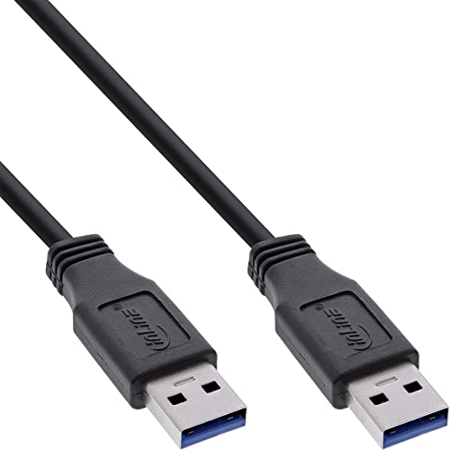 InLine 35203 USB 3.0 Kabel, A an A, schwarz, 0,3m von InLine