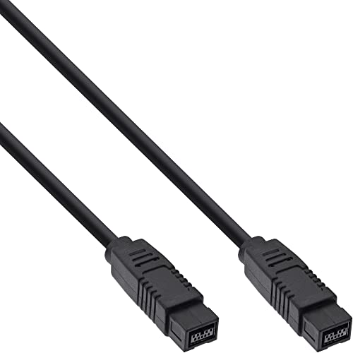 InLine 39903 FireWire Kabel, IEEE1394 9pol Stecker / Stecker, schwarz, 3m von InLine