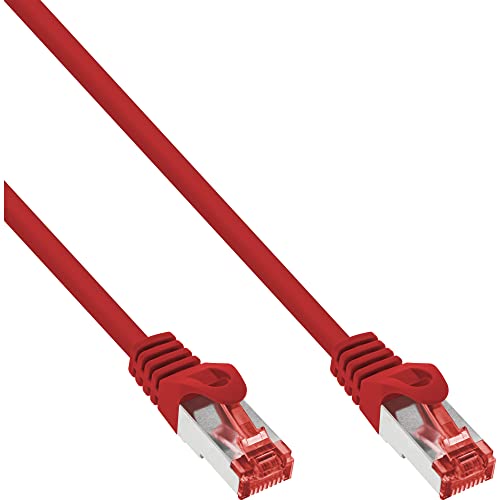 InLine 76110R Patchkabel, S/FTP (PiMf), Cat.6, 250MHz, PVC, CCA, rot, 10m von InLine