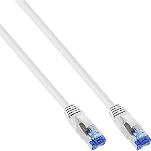 InLine 76803W Patchkabel, S/FTP (PiMf), Cat.6A, 500MHz, halogenfrei, Kupfer, weiß, 3m von InLine