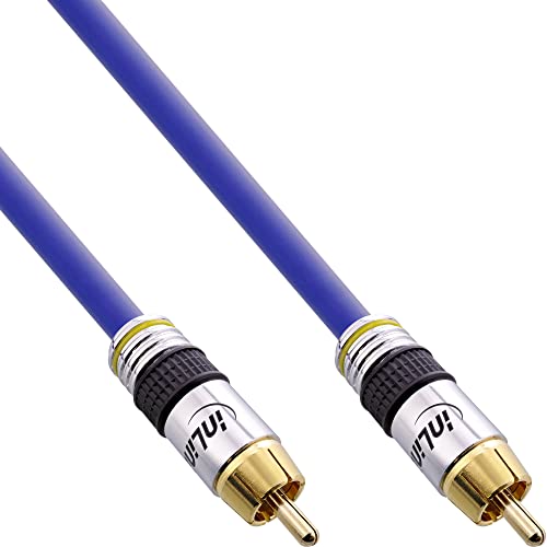 InLine 89810P Cinch Kabel VIDEO & digital AUDIO, PREMIUM, vergoldete Stecker, 1x Cinch Stecker / Stecker, 10m von InLine