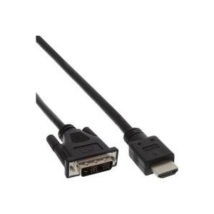 InLine HDMI-DVI Kabel - HDMI 19pol (M) - DVI (M) - 2,0m - schwarz (17662E) von InLine