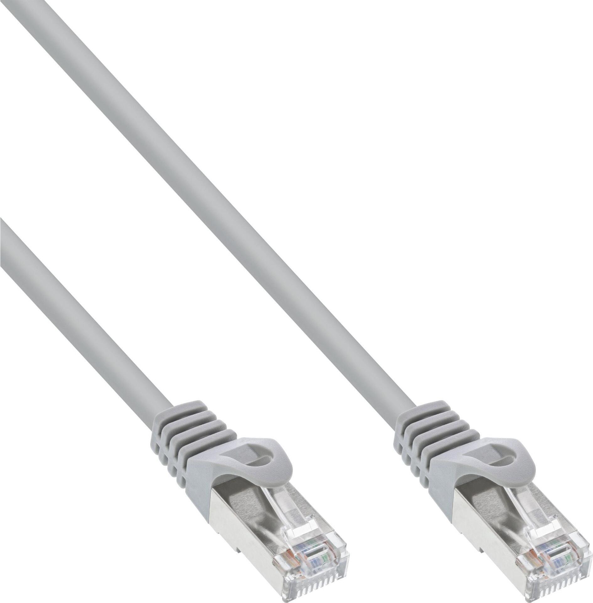 InLine - Patch-Kabel - RJ-45 (M) zu RJ-45 (M) - 1,0m - SF/UTP - CAT 5e - ohne Haken - Grau (Packung mit 70) (B-72511) von InLine