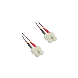 InLine - Patch-Kabel - SC multi-mode (M) bis SC multi-mode (M) - 15,0m - Glasfaser - 50/125 Mikrometer - OM4 - halogenfrei - Violett (83515P) von InLine