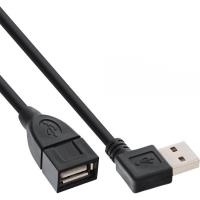 InLine Smart Cable - USB-Verl�ngerungskabel - USB (W) 90� abgeschr�gt, umkehrbar bis USB (M) - USB2.0 - 20cm - Schwarz (34602R) von InLine