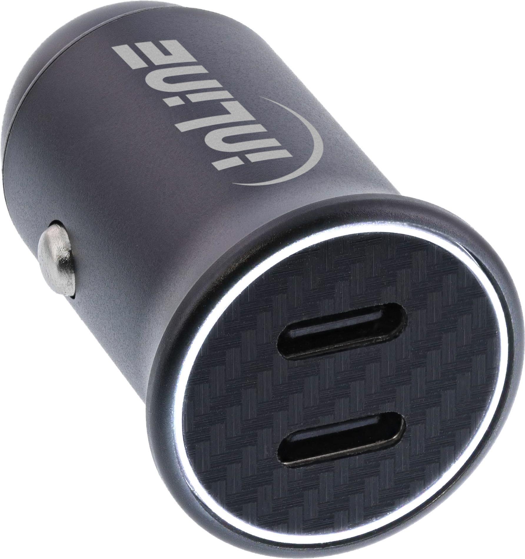 InLine USB KFZ Stromadapter Power Delivery - 2x USB-C - schwarz (31502Y) von InLine