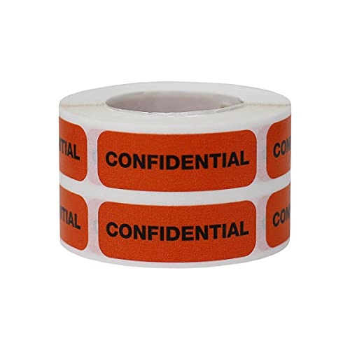 Confidential Medical Healthcare Etiketten, 1,3 x 3,8 cm, rechteckig, insgesamt 500 Etiketten von InStockLabels.com