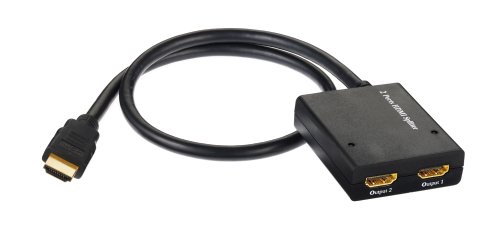 inakustik – 003247012 – Star HDMI Splitter | Verteilt eine HDMI-Quelle (z.B. Blu ray-Player oder Set Top-Box) auf Zwei Displays (z.B. LCD- und Projektor) | Gehäuse in Schwarz | HDMI 1.3 kompatibel von Inakustik