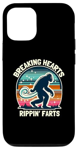 Hülle für iPhone 13 Pro Breaking Hearts Rippin' Farts Lustiger Bigfoot zum Valentinstag für Jungen von Inappropriate Humor Co.