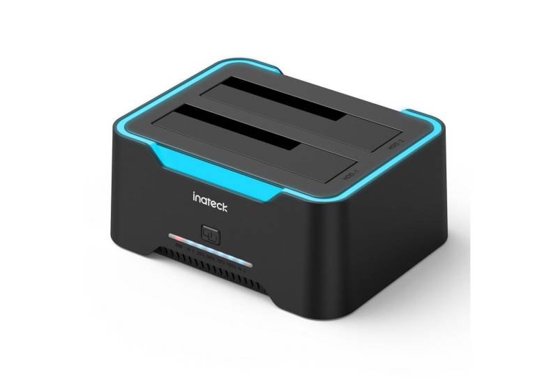 Inateck Festplatten-Dockingstation RGB SATA zu USB 3.0, für 2.5 und 3.5 Zoll SATA HDD und SSD, unterstützt UASP, mit Offline-Klonfunktion von Inateck