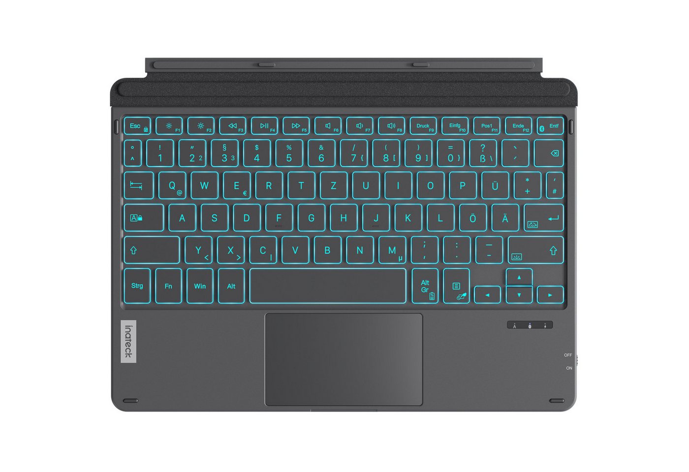 Inateck Tastatur für Surface Go 1&2&3&4, 7 Farben beleuchtung, mit Touchpad Tablet-Tastatur von Inateck