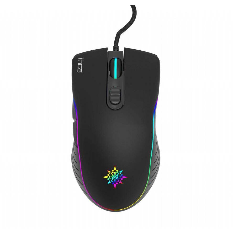 INCA Gaming Maus IMG-GT15   4800 DPI, RGB, 7 Tasten, USB, SW retail von Inca