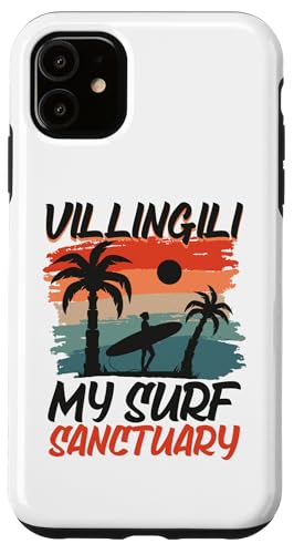 Hülle für iPhone 11 Surfing bei Villingili von Indischer Ozean Urlaub in Malediven