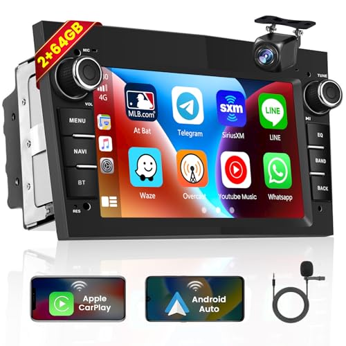 Inefala [2G+64G] Autoradio Android 13 für Opel Corsa Astra Antara Vectra Meriva Vivaro 7 Zoll Touchscreen GPS Radio mit Wireless Carplay Android Auto WiFi FM RDS Radio USB HiFi Mic Rückfahrkamera von Inefala