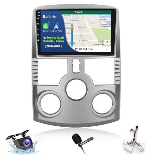 Inefala Upgrade 9" Touchscreen Autoradio, Android 13 Radio für Toyota Rush Daihatsu Terios 2006-2016, 2G+64G, Wireless Carplay & Android Auto, Radio mit GPS/WiFi/BT/RDS/FM Mikrofon Rückfahrkamera von Inefala