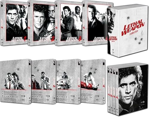 LETHAL WEAPON 1-4 COLLECTION (5 Blu-Rays + 3 DVDs) - Cover B - Mediabook - Limited 666 Edition im Schuber von Infinity Pictures