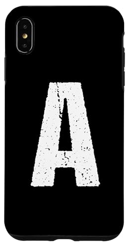 Buchstabe A Name Vintage Retro Alphabet Monogramm Initiale Hülle für iPhone XS Max von Initial Monogram Letters Minimalist Design Studio