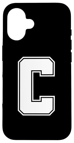 Buchstabe C Name College Alphabet Monogramm Initiale Hülle für iPhone 16 von Initial Monogram Letters Minimalist Design Studio