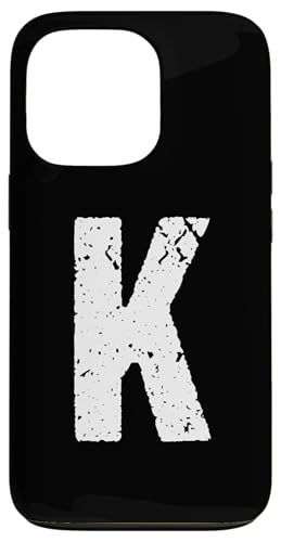 Buchstabe K Name Vintage Retro Alphabet Monogramm Initiale Hülle für iPhone 13 Pro von Initial Monogram Letters Minimalist Design Studio