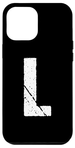 Buchstabe L Name Vintage Retro Alphabet Monogramm Initiale Hülle für iPhone 12 Pro Max von Initial Monogram Letters Minimalist Design Studio