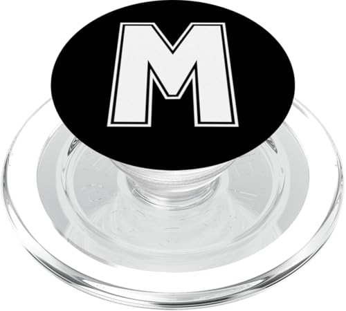 Buchstabe M Name College Alphabet Monogramm Initiale PopSockets PopGrip für MagSafe von Initial Monogram Letters Minimalist Design Studio