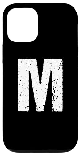 Buchstabe M Name Vintage Retro Alphabet Monogramm Initiale Hülle für iPhone 12/12 Pro von Initial Monogram Letters Minimalist Design Studio