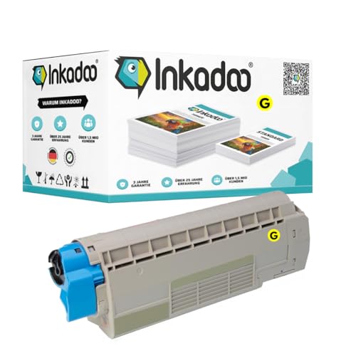 Inkadoo Kompatibel Toner für Oki 44844613 / C822 Gelb C 822 Series C 822 DN C 822 N C 822 CDTN, ca. 7.300 Seiten Tonerkartusche, Tonerpatronen, Drucker Toner von Inkadoo