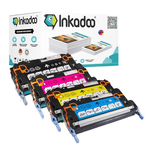 Inkadoo Toner für HP Q7560A / 314A enthält 4X Tonerkartusche Multipack Kompatibel Color Laserjet 3000 Color Laserjet 3000 N Color Laserjet 2700, ca. 17.000 Seiten Tonerpatronen, Drucker Toner von Inkadoo