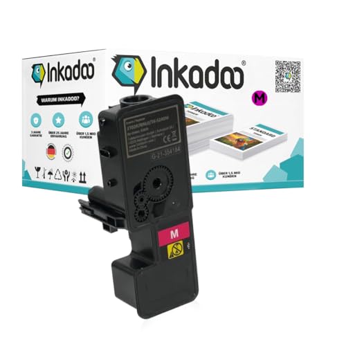 Inkadoo Kompatibel Toner für Kyocera 1T02R9ANL1 / TK-5220M Magenta ECOSYS M 5521 cdw ECOSYS P 5021 CDN ECOSYS M 5521 CDN ECOSYS P 5021 cd ca. 1.200 Seiten Tonerkartusche, Tonerpatronen, Drucker Toner von Inkadoo