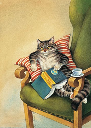 Inkognito Postkarte A6 • 1212 ''Lesekatze Künstler: Reinhard Michl • Katzen von Inkognito