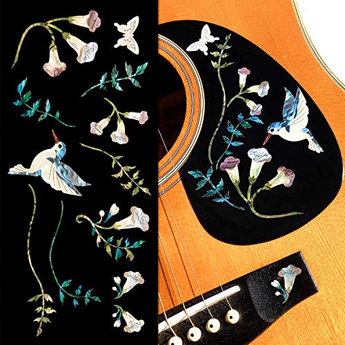 Inlaystickers für Gitarren und Bass - Assorted Hummingbird - Abalone-Blau von Inlaystickers
