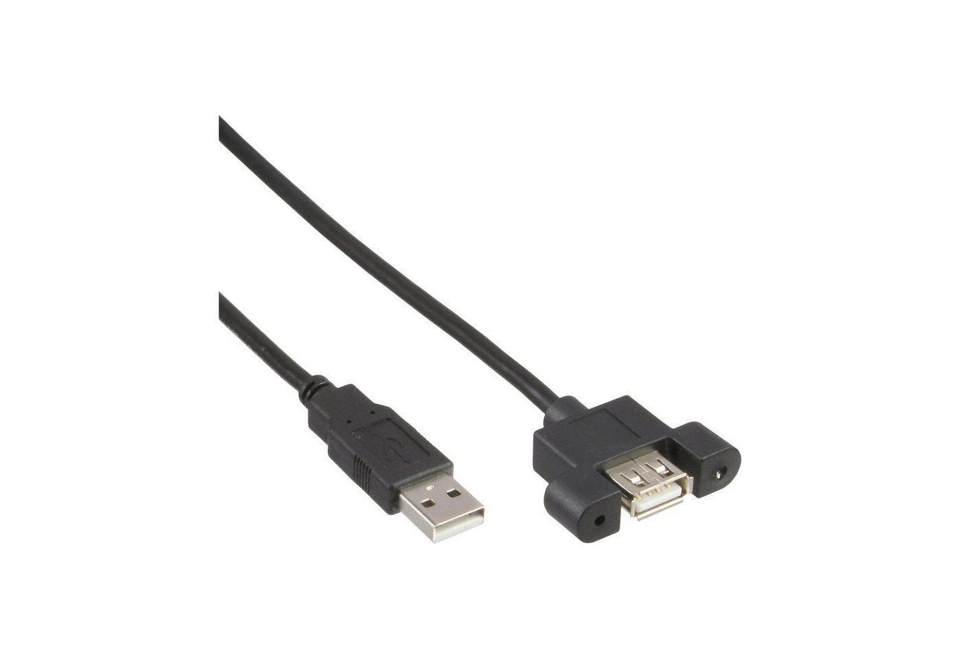 Inline InLine® USB 2.0 Anschlusskabel, Stecker A auf Einbaubuchse A, 0,6m USB-Adapter von Inline