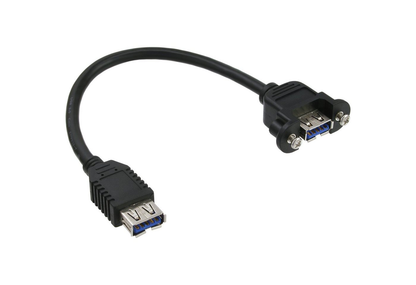 Inline InLine® USB 3.0 Adapterkabel, Buchse A auf Einbaubuchse A, 0,20m USB-Adapter von Inline