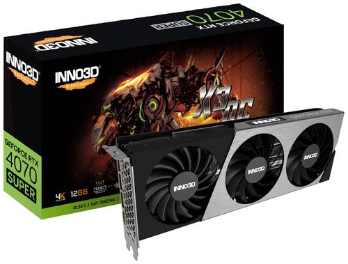 Inno 3D Grafikkarte Nvidia GeForce RTX 4070 Super X3 OC 12GB GDDR6X-RAM PCIe x16 HDMI®, DisplayPort von Inno 3D