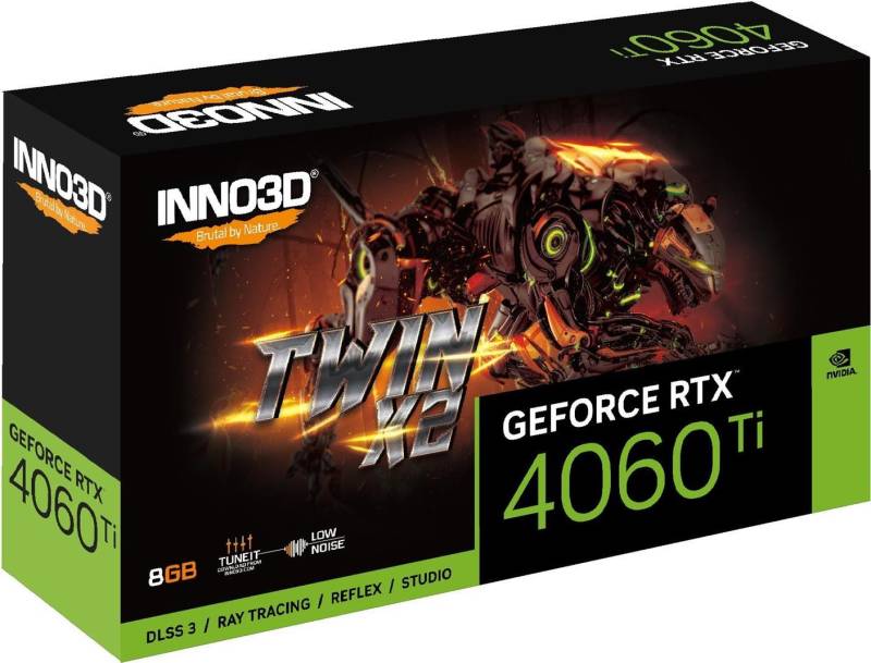 Inno3D RTX4060 TI Twin X2 8GB GDDR6 HDMI 3xDP (N406T2-08D6-171153N) von Inno3D