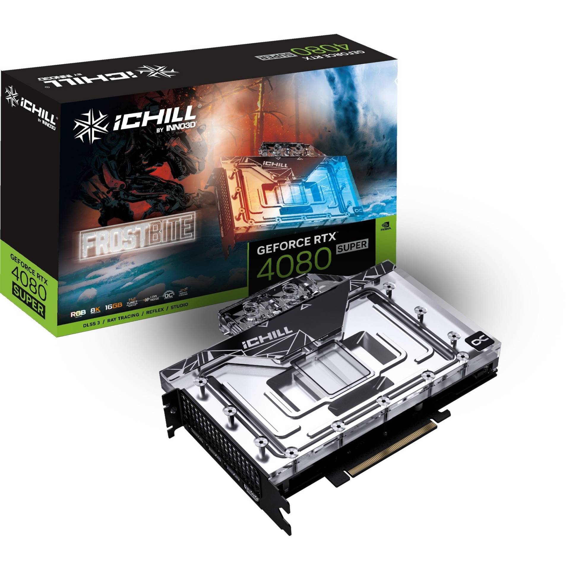 GeForce RTX 4080 SUPER ICHILL FROSTBITE, Grafikkarte von Inno3d