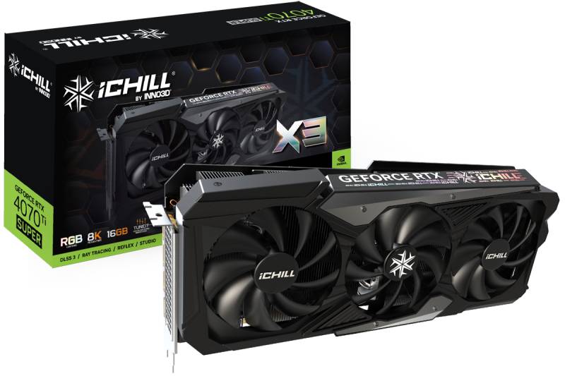 Inno3D GeForce RTX 4070 Ti SUPER ICHILL X3 - 16GB GDDR6X, 1x HDMI, 3x DP von Inno3d