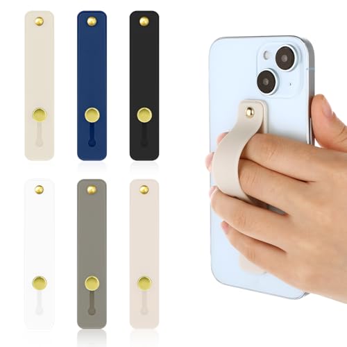 6 Stück Handy Fingerhalterung Smartphone Ring Handygriffe für die Rückseite des Handys, tragbarer Handygurt, Handy-Fingergurt, universeller Handygriff für die meisten Mobiltelefone (Mehrfarbig) von InnoHHustle