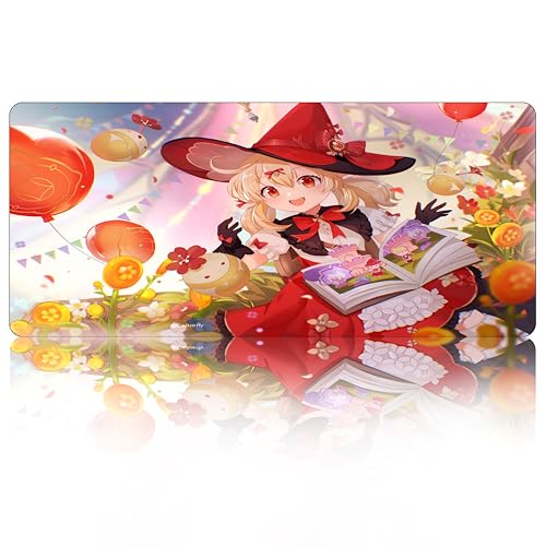 Genshin Anime Desk Mat - 900x400mm XXL Gaming Mouse Pad, Non-Slip Rubber Base, Smooth Waterproof Surface, Durable Stitched Edges for Office and Gaming von Innovatc