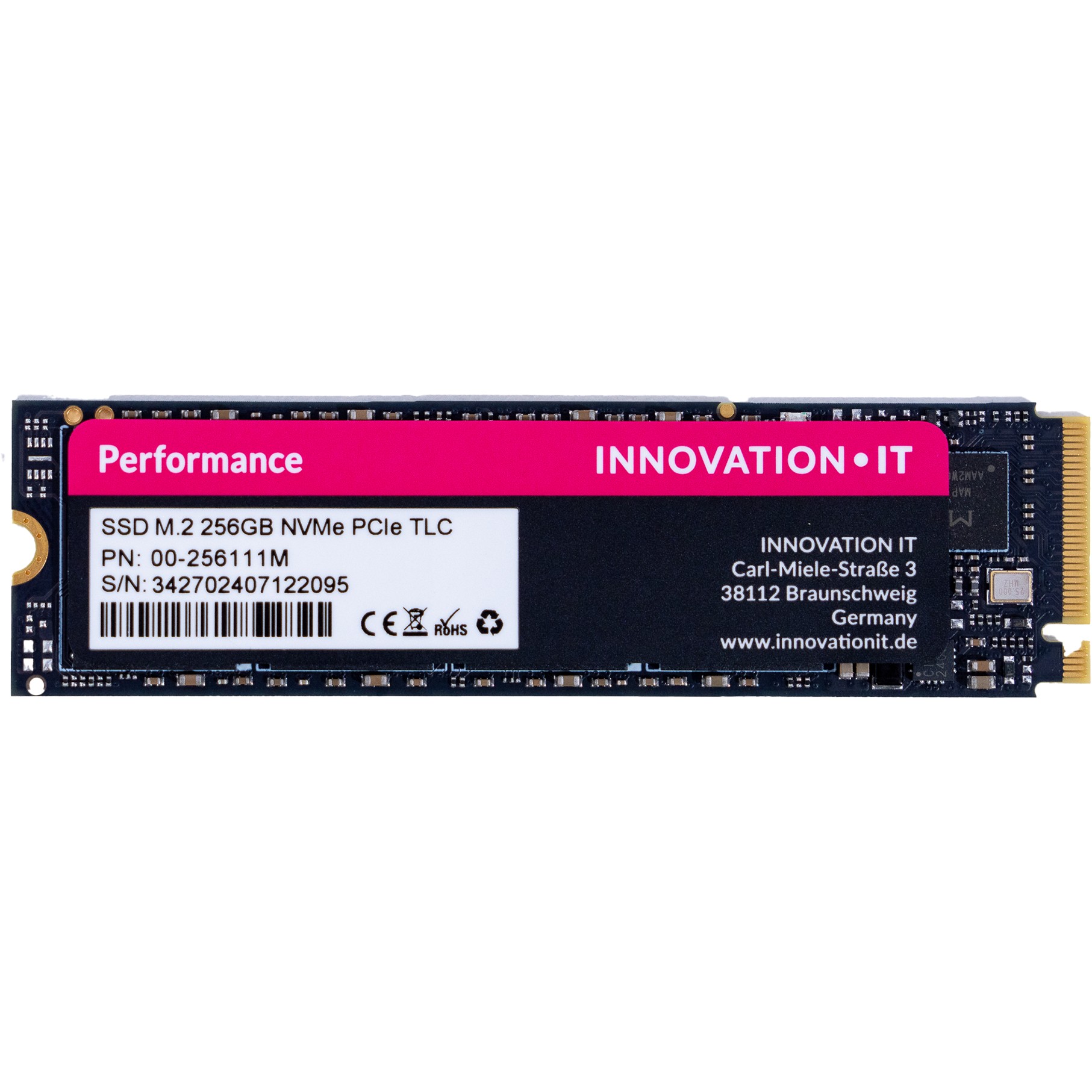 M.2 256GB InnovationIT Performance NVMe PCIe 3.0 x 4 BULK von Innovation IT