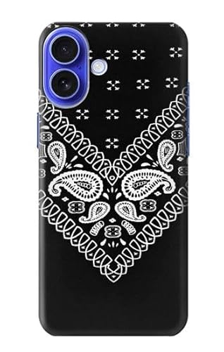 Bandana Black Pattern Hülle Schutzhülle Taschen für iPhone 16 von Innovedesire