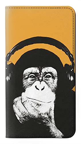 Funny Monkey with Headphone Pop Music Flip Hülle Tasche Klappetui für Samsung Galaxy A06 von Innovedesire