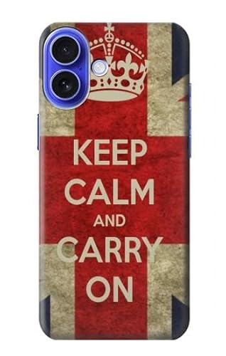 Keep Calm and Carry On Hülle Schutzhülle Taschen für iPhone 16 von Innovedesire