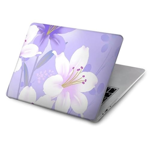 Purple White Flowers Hülle Schutzhülle Taschen für MacBook Pro 16 M1,M2,M3,M4 (2021,2024) - A3403, A3186, A2991, A2780, A2485 von Innovedesire