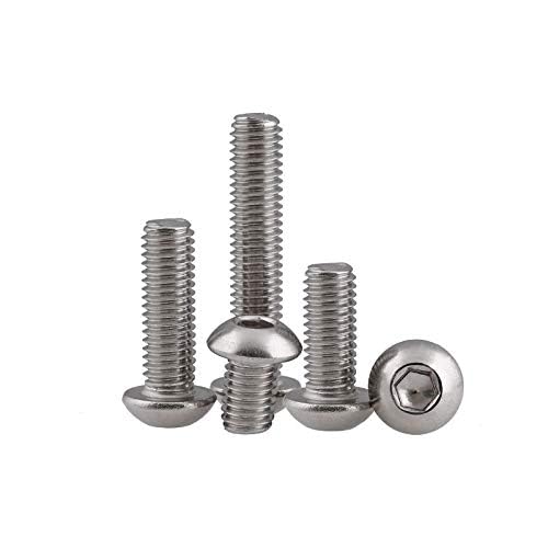 Linsenkopfschrauben mit Innensechskant TBEI Edelstahl Aisi 304/A2 ISO 7380 - M5-20PZ (M5x12mm (20 Stück)) von Inox Mare Srl