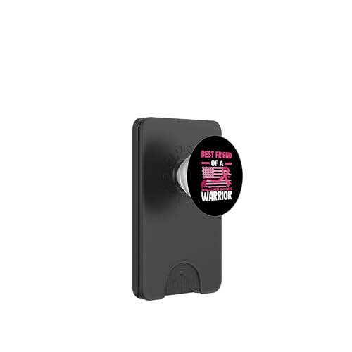 Best Friend Of A Warrior Brustkrebs-Bewusstsein PopSockets PopWallet für MagSafe von Inspirational Breast Cancer Awareness Gifts Co.