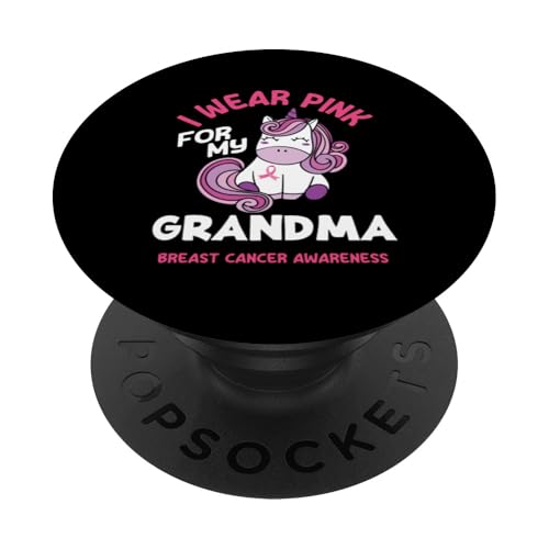 I Wear Pink For My Grandma Brustkrebs-Bewusstsein PopSockets Klebender PopGrip von Inspirational Breast Cancer Awareness Gifts Co.